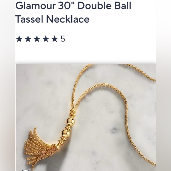 Joan Rivers Glamour 30 inch gold tassel necklace. - Picture 8 of 9